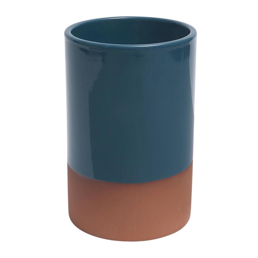 Dexam Sintra Glazed Terracotta Wine Cooler - Ink Blue